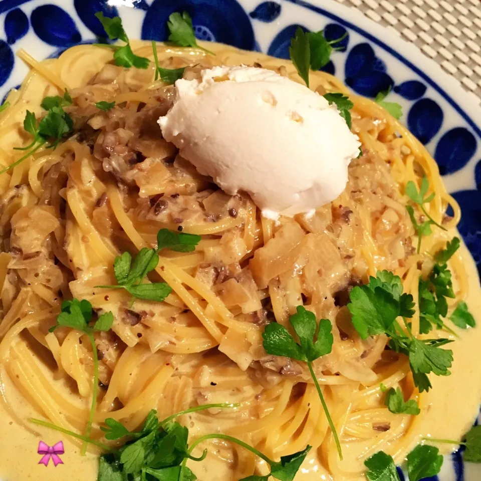 蟹味噌のクリームパスタ…北海道お土産シリーズ|おりぃさん