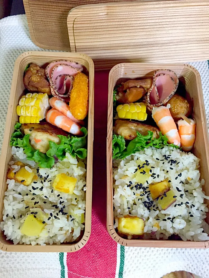 さつま芋ご飯弁当(*^^*)|にゃんさん