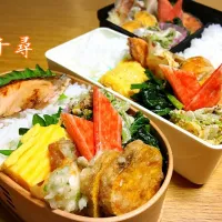 10月29日3人弁当
㊗️体操男子団体金メダル🎉🎉🎉