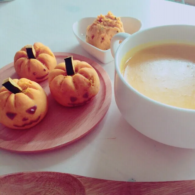 🎃かぼちゃスコーン 🎃かぼちゃスープ 🎃かぼちゃサラダ|ykmdihkさん