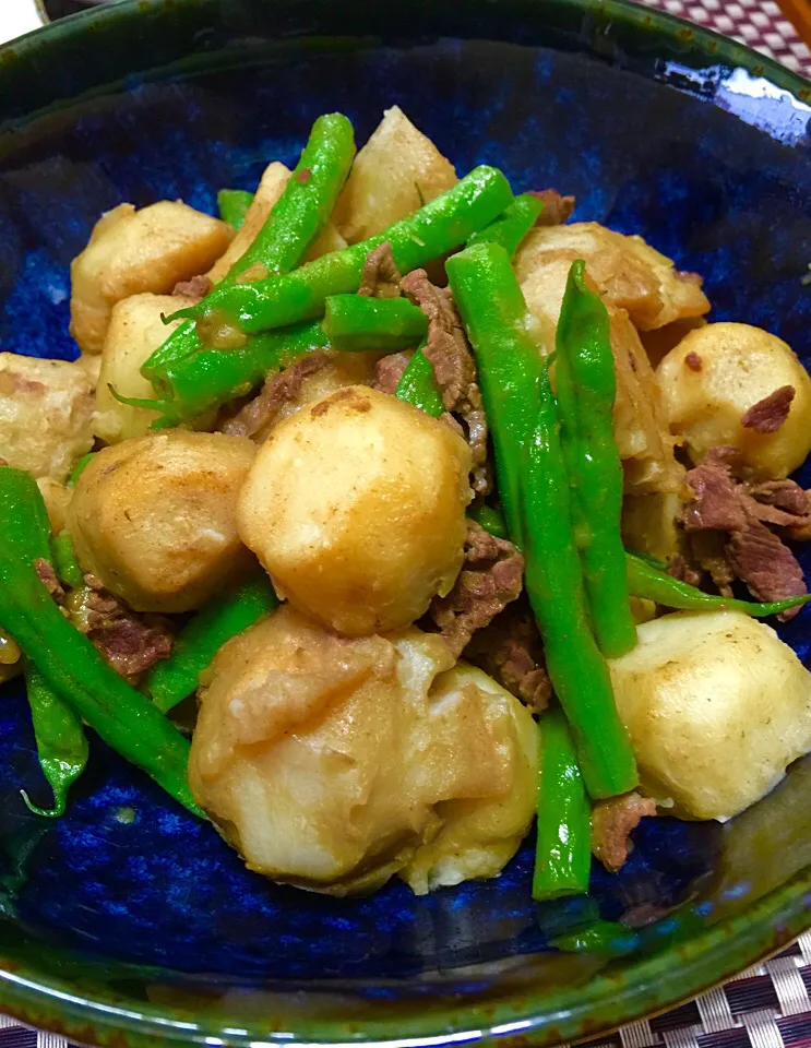 里芋とインゲン豆の煮物😊|keikoさん