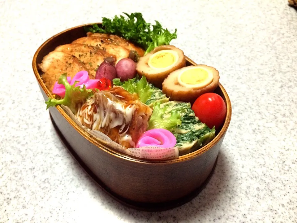 kiyomiさんの料理 鶏胸肉でチャーシュー～♬noお弁当〜ɢ००००००✰ᵎᵎᵎ|sally.127さん