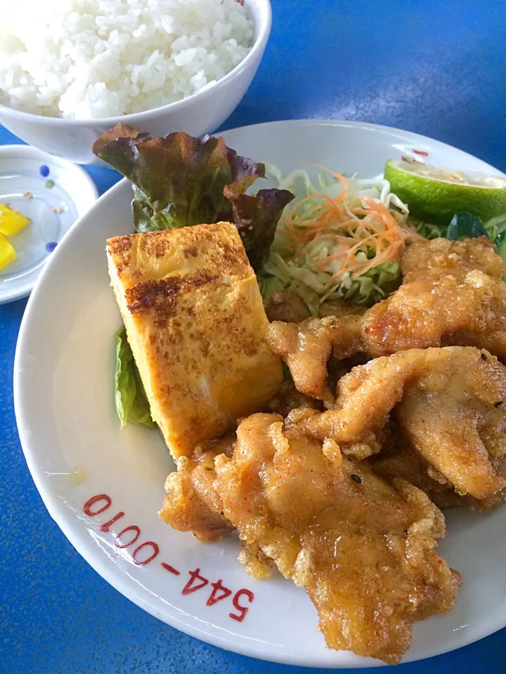 とり天卵焼き定食|ナナさん