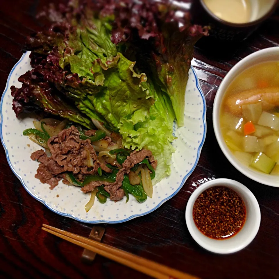 Snapdishの料理写真:野菜いっぱい焼肉巻き|kuroさん