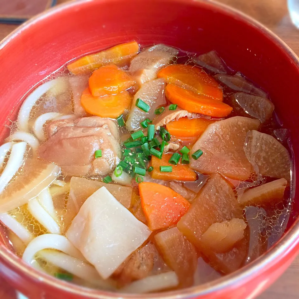 Snapdishの料理写真:けんちんうどん。ペロリと食べちゃいました！|リュカさん