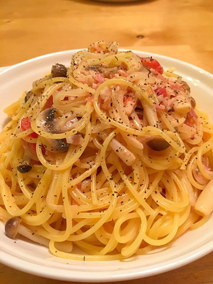 きのこのトマトクリームパスタ|なかしまごはんさん