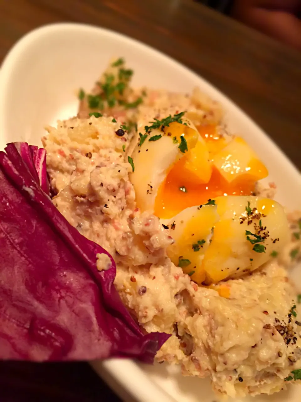 Soft boiled egg potato salad|dominicさん