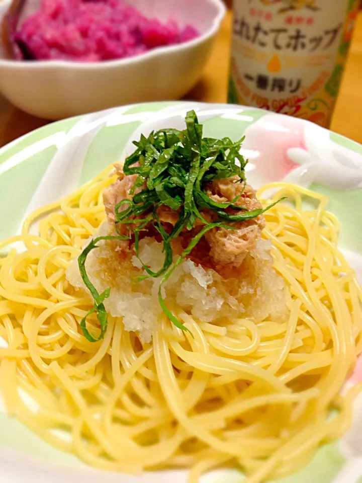 大根おろしとツナのパスタ🍝大葉の香りがムフフ❤️❤️❤️|Yu Yu mamaさん