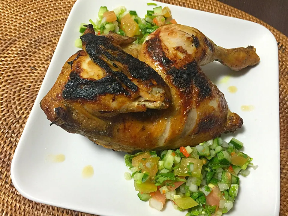 Snapdishの料理写真:Grilled chicken with green salsa|yeni kartikasariさん