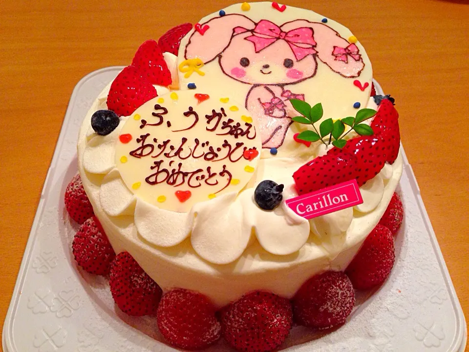 Snapdishの料理写真:お誕生日ケーキ！|ふうわたさん