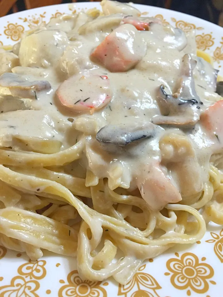 Seafood Alfredo|Chef Ampさん