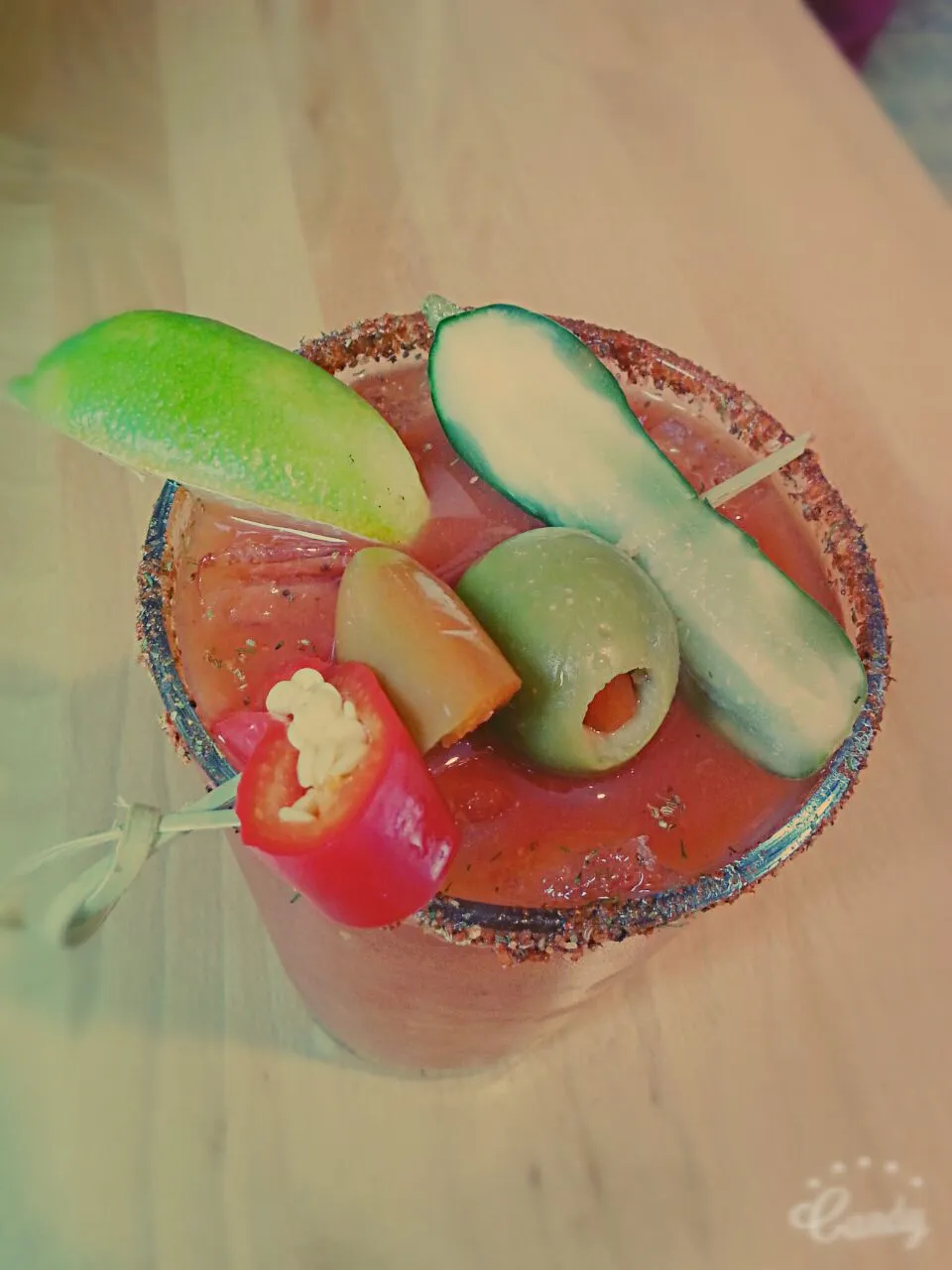 Snapdishの料理写真:Bloody Mary with Jalapeno Vodka|Courtney Alizabet Riess Handelさん