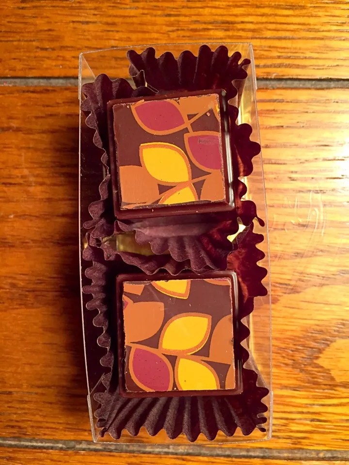 Snapdishの料理写真:Mulled wine chocolates by a Yen for Chocolate, Portland, Oregon. Can't wait to try!|Elaine Cuylerさん