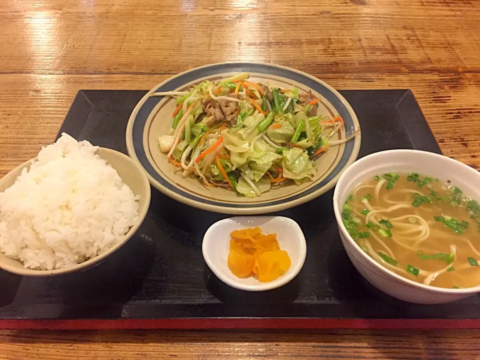 野菜チャンプルー定食|麦汁さん