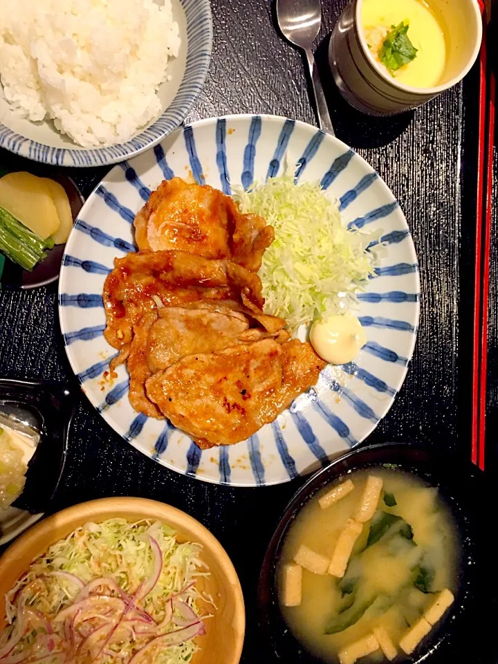 生姜焼き定食|htさん