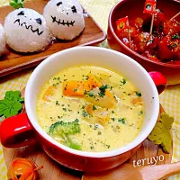 かぼちゃのミルクカレースープ🎃