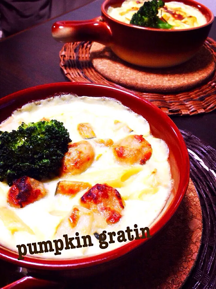 モッツァレラチーズを入れて
 pumpkin  gratin😋|Kumiko Shimomuraさん