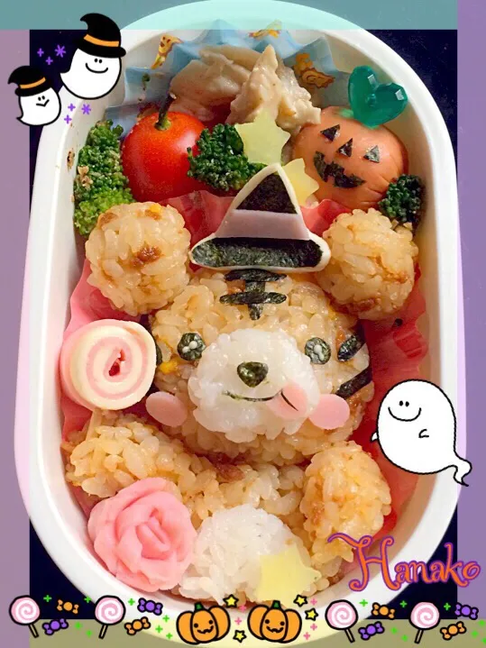 トラくんのハロウィン弁当。|hanakoさん