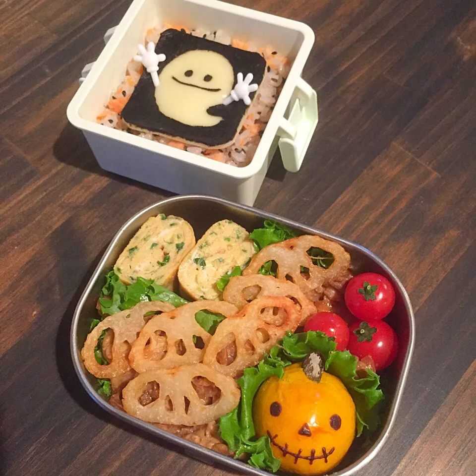 蓮根ガイコツ💀ハロウィン弁当|ゆかつさん