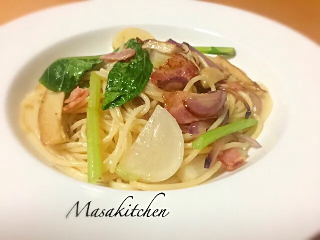 Turnip pasta aglio, olio e peperoncino|Masakiさん