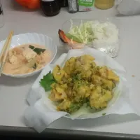 Snapdishの料理写真:レンコンの豚肉とじ揚げ|Takashi Kubotaさん