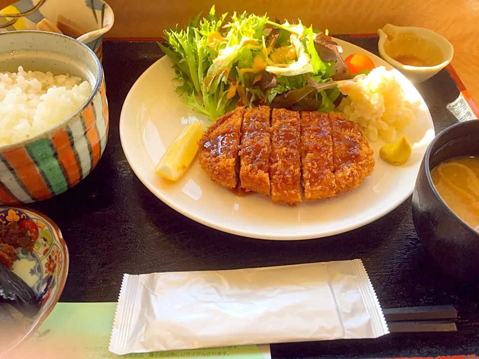 支笏湖休暇村でカツ定食❗️|BOOさん