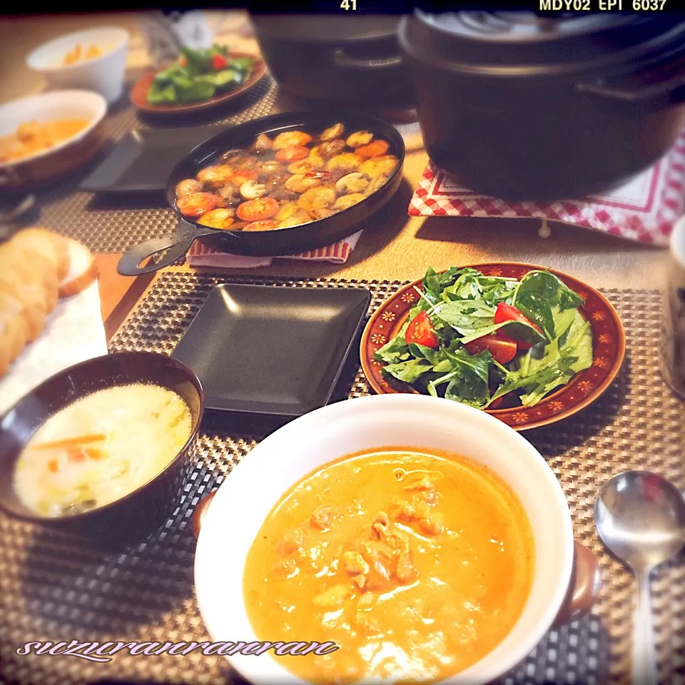 Mariさんの料理 お店の味☆バターチキンカレー🍛でお友達とおうちランチ♬*゜|すずらんさん