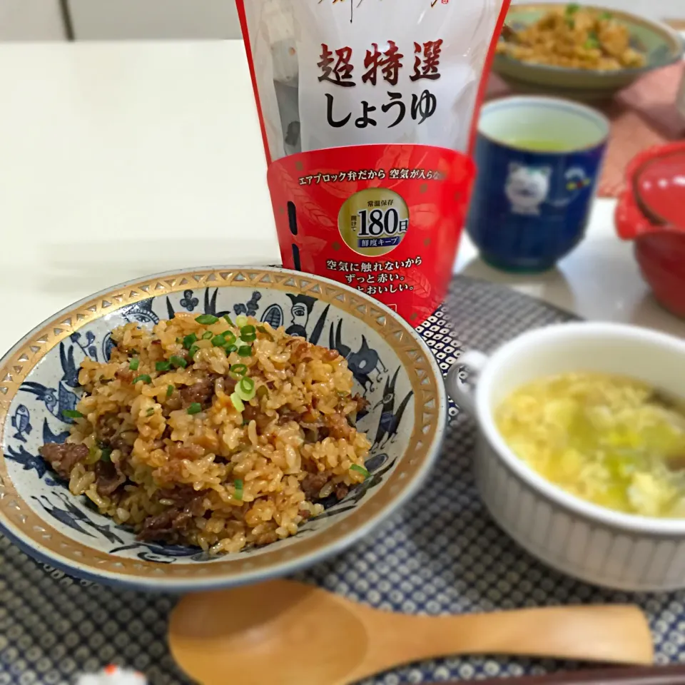 醤油香る牛肉炒飯|きょこもかさん