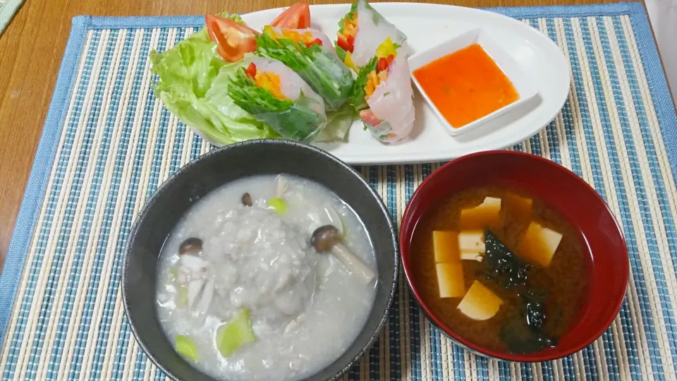 鯛の生春巻&鯛のしんじょ里芋包み餡掛け|あぁちゃんさん