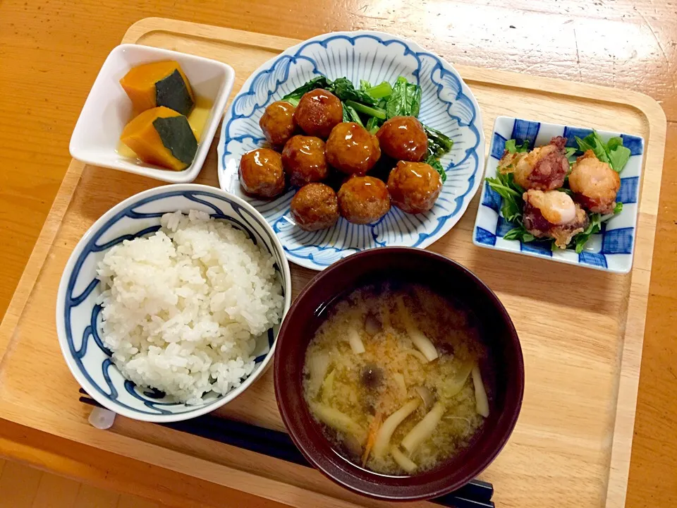 肉団子とタコの唐揚げ|ルドルフさん