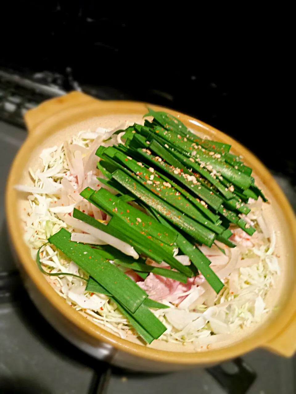 もつ鍋♪旦那さんはモツが嫌いだから豚こま入り！|Hitomiさん