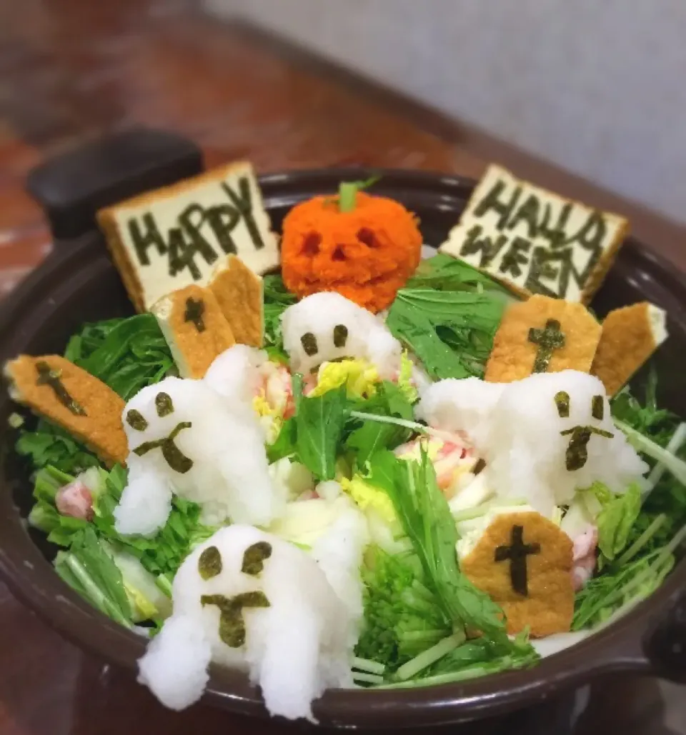 Snapdishの料理写真:Halloweenミルフィーユ鍋♡|くみさん