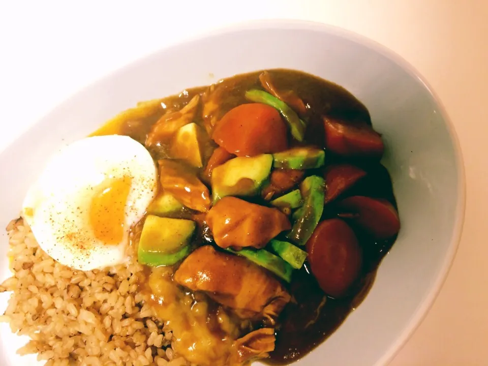 鶏ささみとアボカドの玄米カレー|sakiさん