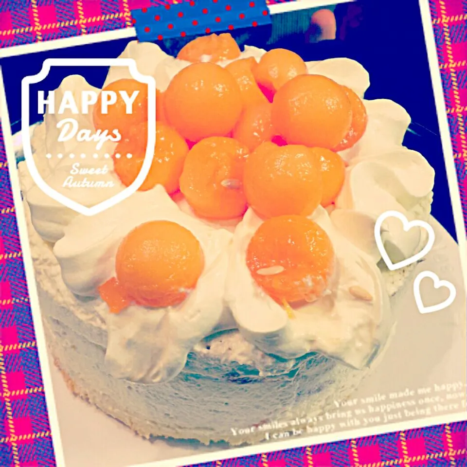 子供二人とパパが作った🌻
メロンショートケーキ🍰|Akikoさん