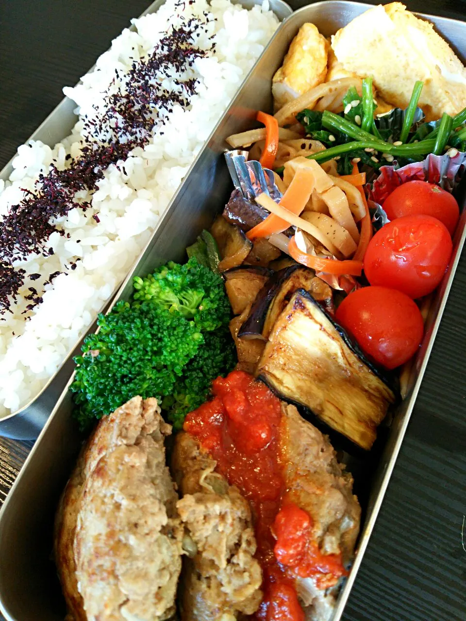 Snapdishの料理写真:11月3日(火)ハンバーグ弁当|Miho Matsuoさん