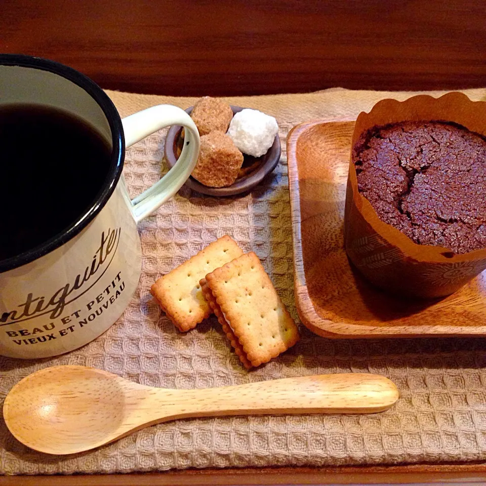 塩チョコマフィンでほっこりおやつ(*^_^*)|attch食堂さん