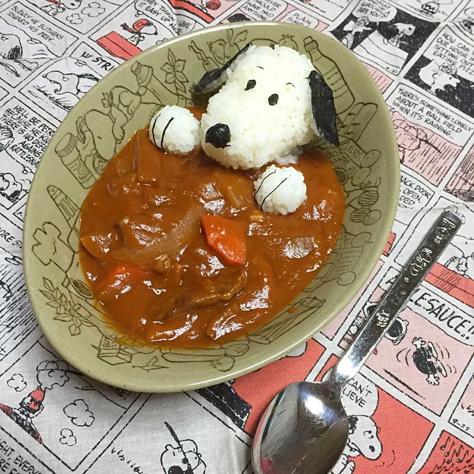 Snapdishの料理写真:スヌーピー デコカレー|namimoさん