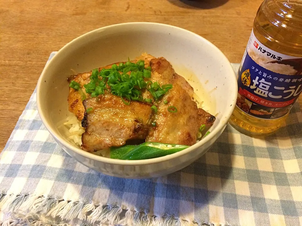 ネギ塩豚丼|パンジーさん