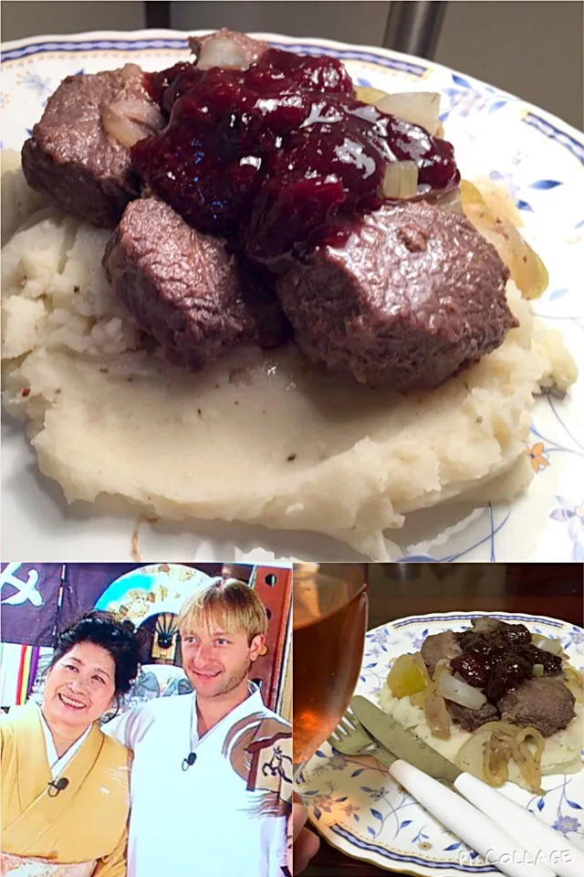 ジェーニャ生誕祭33🎉🎉🎉 ロシア料理 トゥショーナヤ アレーニナ   鹿肉の蒸し煮|松澤美穂さん