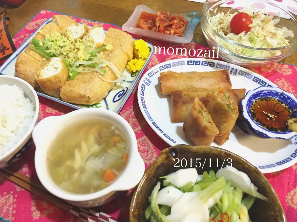 Snapdishの料理写真:【ピンチお助けレシピ】コチュジャン春巻き🌛momozailん家の晩ごはん|けいちゃん（ももザィル）さん