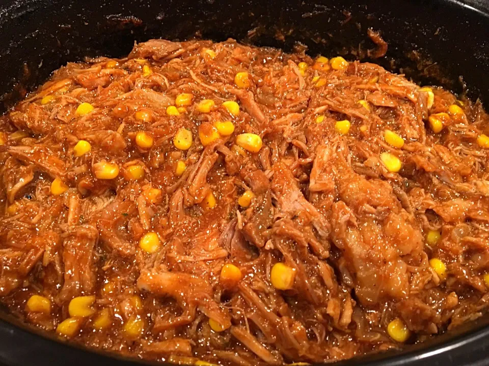 My pulled BBQ pork with corn|lainey phramanyさん