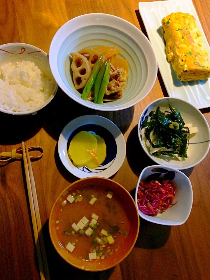 根菜の煮物定食|こんぶさん