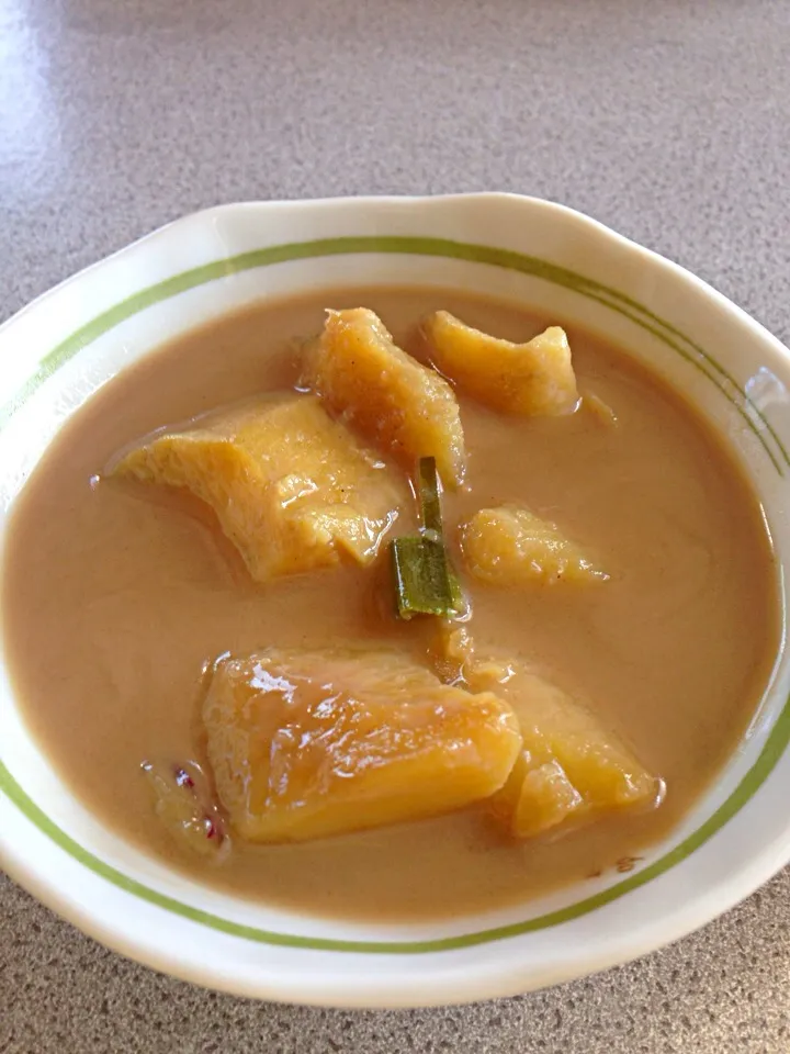 Snapdishの料理写真:Kolak' 🍠in coconut milk with brawn sugar|viviさん