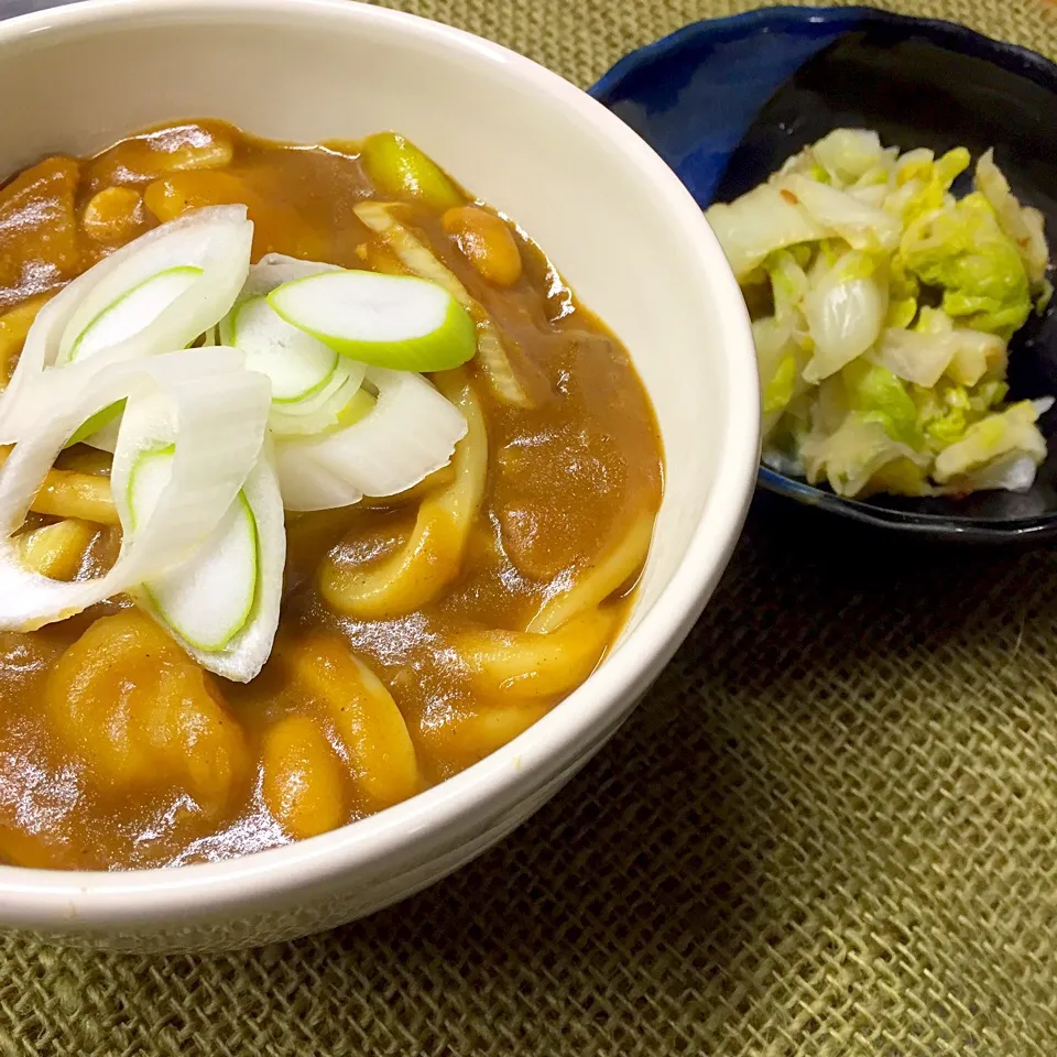 カレーうどん＆白菜のおひたし|佐藤亜希さん