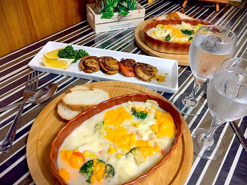 Left over recycle food from mix sea food cream soup to gratin quick n easy|Babyluv Cabrera Ocampoさん