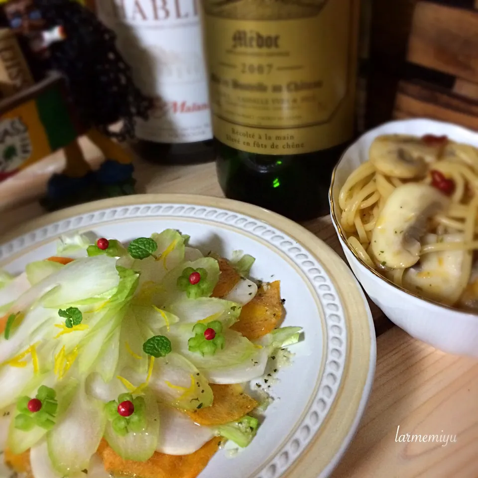 柿のドライフルーツand好きなお野菜でカルパッチョ💕(◍´ ꒡ `◍)|ラルム☪┈さん