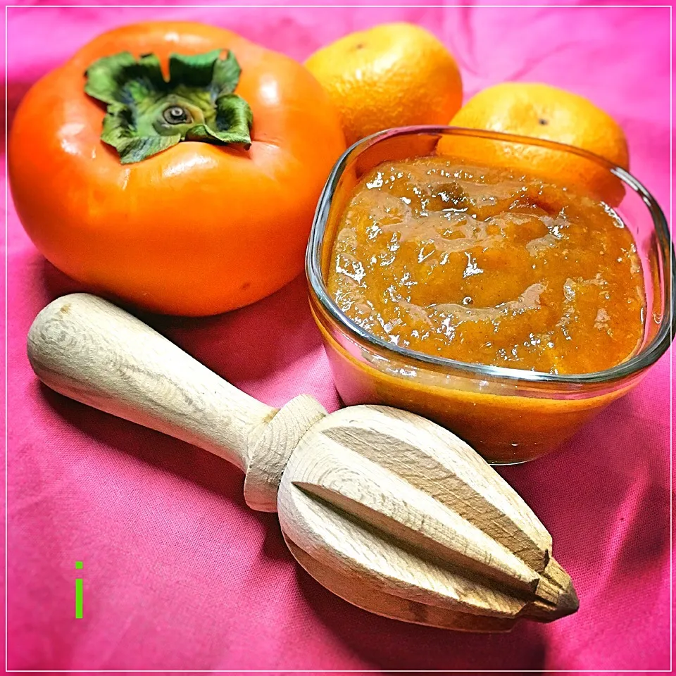 柿とミカンのジャム 【persimmon & mandarin orange jam】|izoomさん