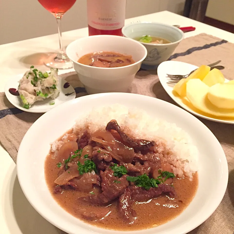 Snapdishの料理写真:みりんストロガノフ♪(๑❛ʚ❛๑)|Hironobuさん