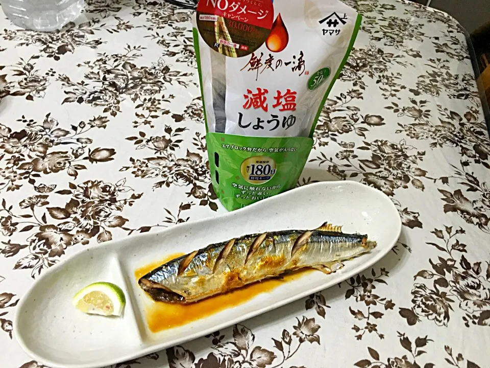 SDから頂いたヤマサ醤油で焼き秋刀魚|juneshunさん