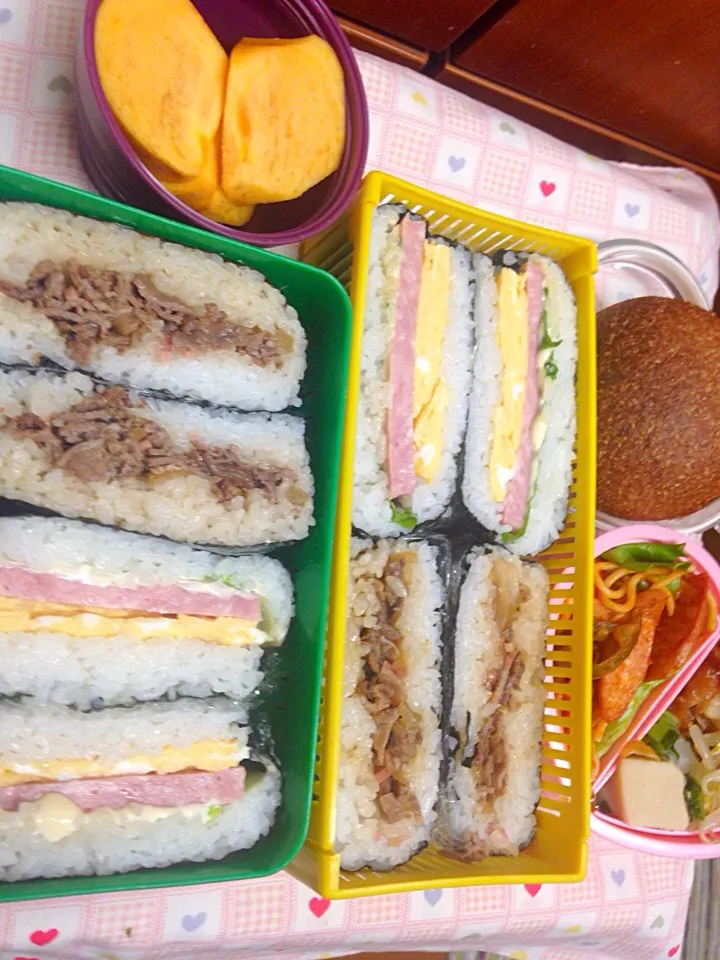 Snapdishの料理写真:息子&じじばば&ママ弁当|オリーブさん